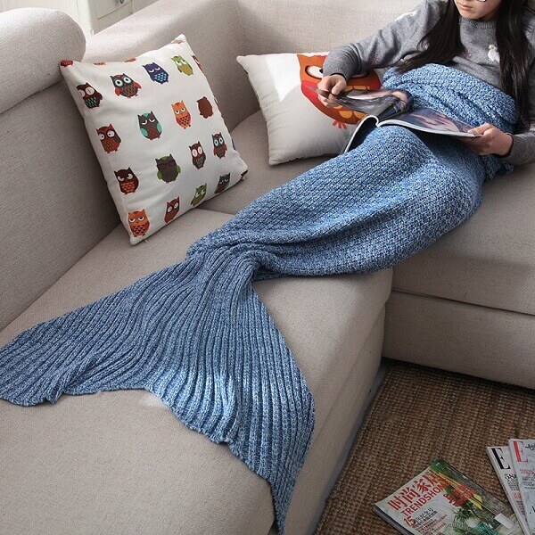 Mermaid Sofa Blanket画像3