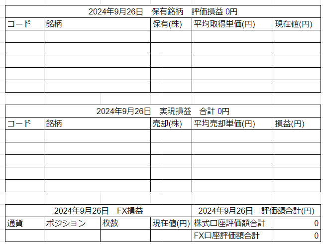 2024年9月26日運用成績画像