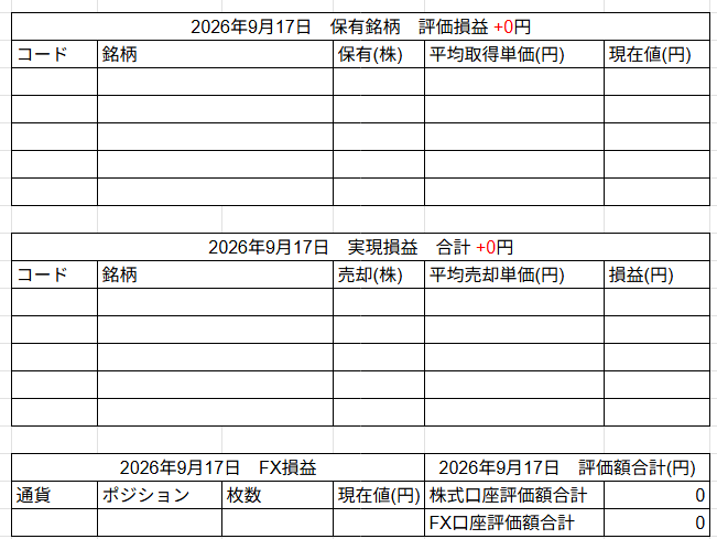 2026年9月17日運用成績画像